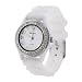 Geneva Platinum CZ Accented Silicone Watch, Small Face