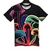 FaPlus Men's Fashion Cool Magic Mushrooms 3D Print T-Shirts