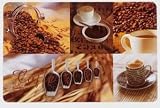 Produkt-Bild: Platzmatten Set Kaffeebohnen Ma&szlig;e 43x28cm (6 St&uuml;ck) abwaschbar, aus Kunststoff