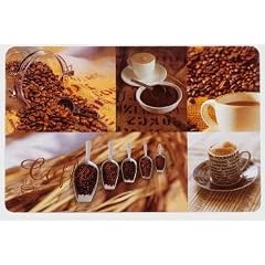 Platzmatten Kaffeebohnen Ma�e 43x28cm (6 St�ck) abwaschbar aus Kunststoff