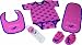 River's Edge 5-Piece Baby Onsey, Bib, Pad, Booties, and Bottle Combo Pack, Cute Western Girl Design
