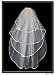 4t Ivory Gorgeous Bridal Wedding Veils Fingertip with Ribbon Edge -I03