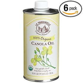 La Tourangelle Organic Canola Oil, 16.9-Ounce Tins (Pack of 6)