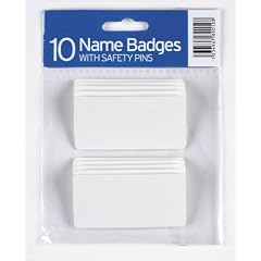 10 Name Badges mit Sicherheitsnadeln