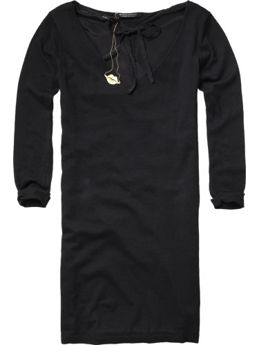 Maison Scotch Damen Kleid/ Mini \'bm\'2in1:knit dress/silk inner dress - 11241088870, Gr.  Preisvergleich
