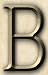 Monogrammed Textured Tile: B