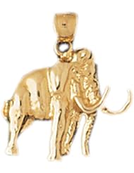 Dazzlers Solid 14k Gold Elephant Charm Pendant Available in three colors from jewelsberry (weights: 1.9 grams only)