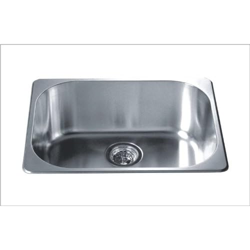 Reviewdawn 3233 22 Inch Single Bowl Topmount 20 Gauge Stainless