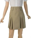 French Toast Front Pleated Skirt With Tabs