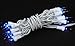 Novelty Lights 20 Light Blue Christmas Craft Mini Light Set, Non-Connectable, White Wire, 8' Long