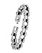 Black Motorcycle Chain Mens Bracelet in 11MM title=