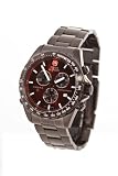 Swiss Military Hanowa Men's Navigator Black PVD Red Dial Watch #06-5007-13-004