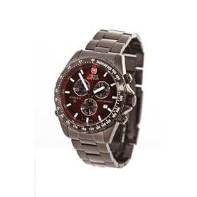 Swiss Military Hanowa Mens Navigator Black PVD Red Dial Watch #06-5007-13-004 by Swiss Military Hanowa