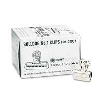 Elmer's Bulldog Clips, Steel, Nickel-Plated, 7/16 Inch Capacity, 1-1/4 Inches, 36/Box