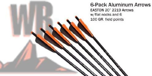 Wicked Ridge 20-Inch Black Aluminum 6 Pack Crossbow Arrows