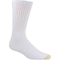 Gold Toe Men's Cotton Crew Big and Tall Athletic Sock, White, 3-Pack, size 13-15
