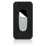Macally Snap-On Protective Case with Sticky Swipe for iPhone 4 - Black - Fits AT&T iPhone