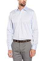 CORTEFIEL Camisa Hombre Twill T-Spread (Azul Claro)