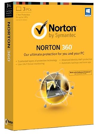 Norton 360 2013 - 1 User, 3 PCs 1 Year Subscription (PC)