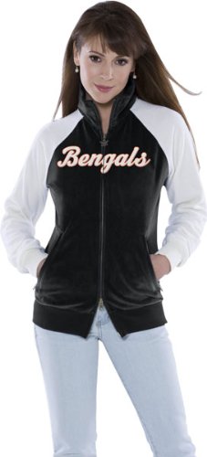Cincinnati Bengals Women's Full Zip Velour Cheer Jacket - Touch by Alyssa Milano