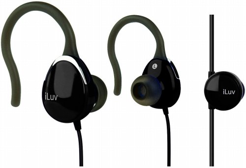 iLuv (アイラブ) i203BLK 耳かけ式カナル型ステレオイヤホン ブラック iLuv-i203BLK