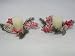 Pack of 2 Iced Pine Cone & Holly Berry Christmas Candle Rings with Candles