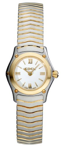 Ebel Classic Wave White Dial 18K Yellow Gold and Stainless Steel Women's Watch 1656F01-0425