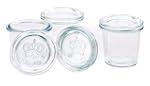 Einmachgl�ser, mini, 4 St�ck + 4 Deckel