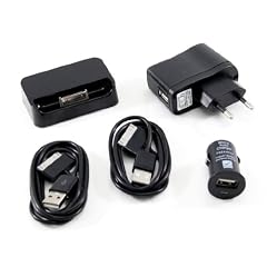 USB Dockingstation Ladestation Ladeger�t Ladekabel f�r iPhone 4 4S + 2 USB Kabel + USB Auto Adapter + USB 5V 1000mA 1A Netzteil