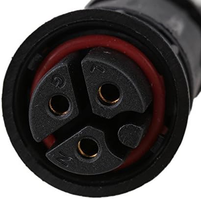 2-6Pin IP68 Grade M19 Waterproof Plug Socket Electric AC/DC Cable Wire Connector Welding Type (3 pin)