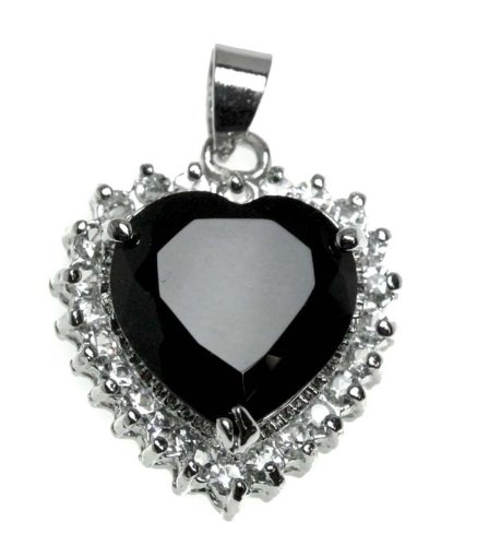 Click here to buy Black Heart Onyx with Cubic Zirconia Stones.