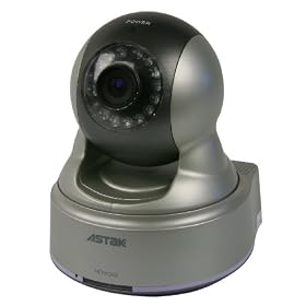 Astak MPEG-4 Pan & Tilt IP Camera Monitoring System with Night Vision