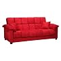 Handy Living Futon Mesa Sofa Sleeper, Crimson