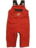 Zypalong Kids Baby Boy/Girl Overalls with Zippers (Red, Fall/Winter, Made in USA)