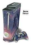 Skin Decal Cover for Xbox 360 Console + two Xbox 360 Controllers - Dragon F ....