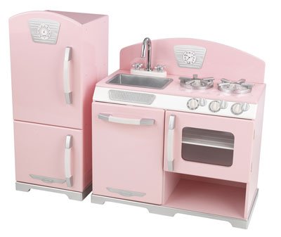 Childrens Toyshop  Toys : Kidkraft Retro Kitchen and Refrigerator in Pink