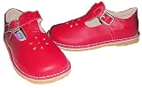 Girls Back to School Red Leather Boutique Shoes