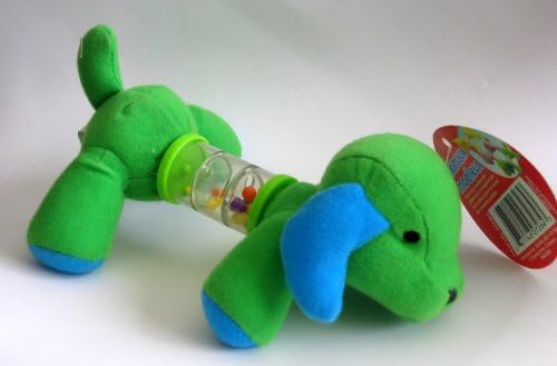 Kiddieland Softie Animals - Green Dog Rattle