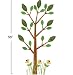 My Wonderful Walls Peel and Stick Tree Growth Chart Forest Theme Wall Sticker, Brown/Green/Yellow