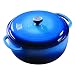 Lodge EC6D33 Color Enamel Cast-Iron 6-Quart Dutch Oven, Caribbean Blue