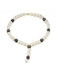 14k Yellow Gold 11-12mm Freshwater Pearl Necklace 17.5" Length with Filigree Clasp.