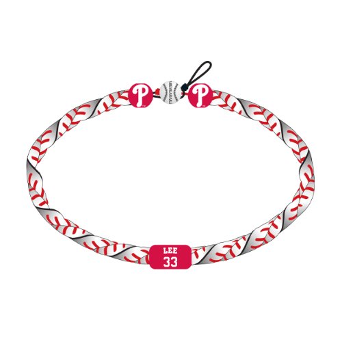 GameWear Classic Jersey Frozen Rope Baseball Necklace - Philadelphia Phillies Cliff Lee