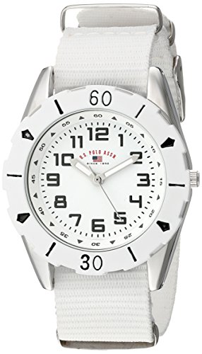 U.S. Polo Assn. Kids' USB75028 Analog Display Analog Quartz White Watch