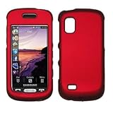 Red Rubberized Snap-On Cover Hard Case Cell Phone Protector for Samsung Sol ....