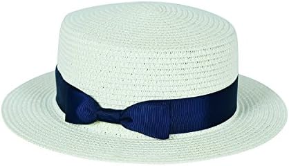 JoyCondon Adults Straw Boater Hat Summer Hat Beach Hat- 12 Colors Available Ribbon 2#