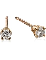 10k Yellow Gold Round-Cut Diamond Studs (1/8 cttw, J-K Color, I2-I3 Clarity)