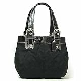 Coach Black Signature Soho Pleated Tote Handbag 15047