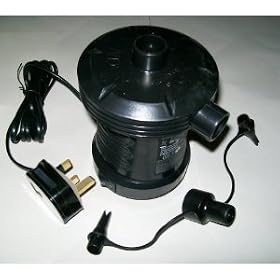 MAINS ELECTRIC AIR PUMP FOR INFLATABLES - INFLATES AND DEFLATES QUICKLY