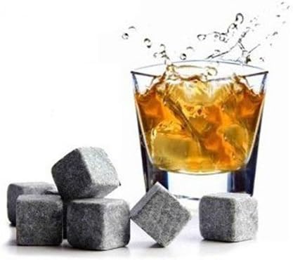 Whiskey Stones Sipping Liquor ★ Chilling Cubes ★ Set of 9 Premium High Quality Reusable Rocks ★ Includes a Box and a Black Velvet Carrying Bag ★ Great for Home Bar, Party and Entertaining ★ Can Be Used for Whisky/bourbon/ Wine/ Vodka/ Scotch/ Visky/ Alcohol/ Non Alcoholic ★ Hand Made Soap Stone Life Time Guarantee ★ Makes a Nice Gift for Men/men Cave ★ Better Than Ice Cubes ★ FDA Approved