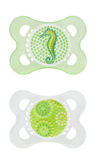 MAM Pearl BPA FREE pacifiers 2+ months silicone - boy colors